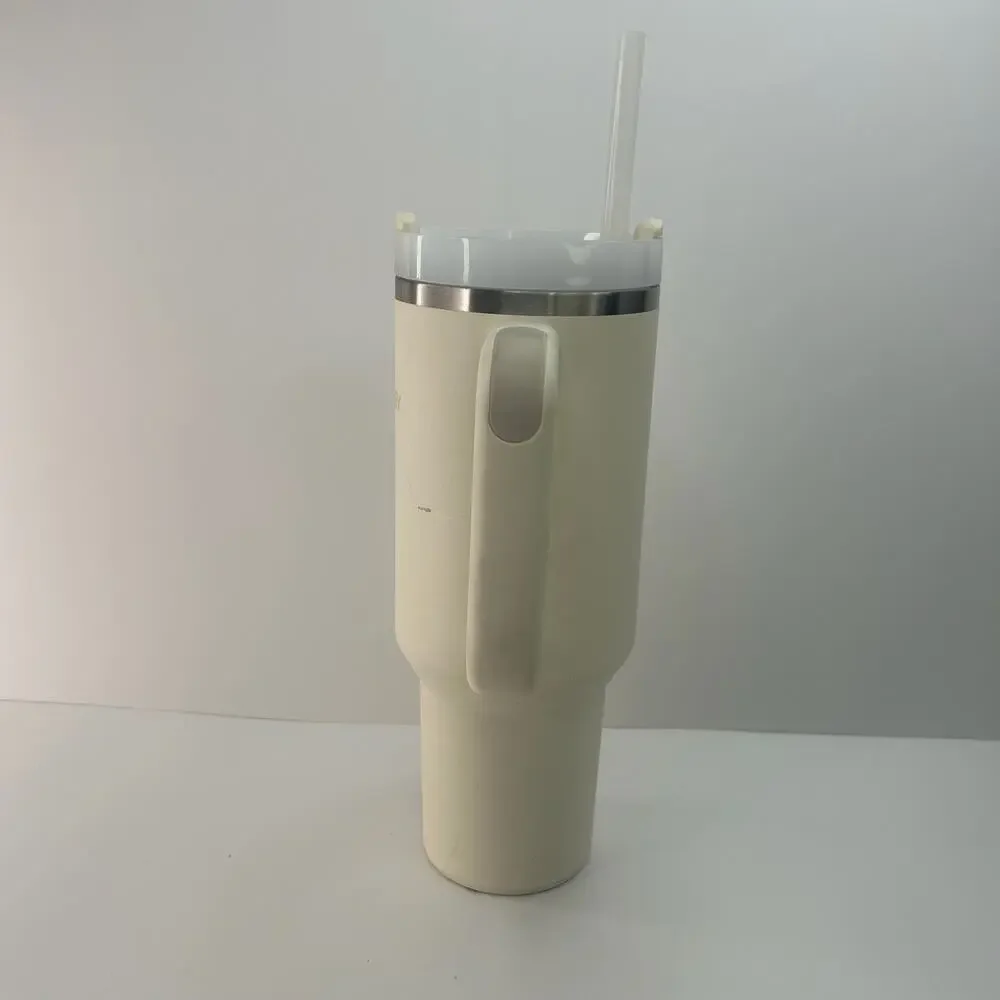 Stanley Quencher H2.0 FlowState 40oz Tumbler Cream Stainless Steel With Straw - Picture 2 of 16